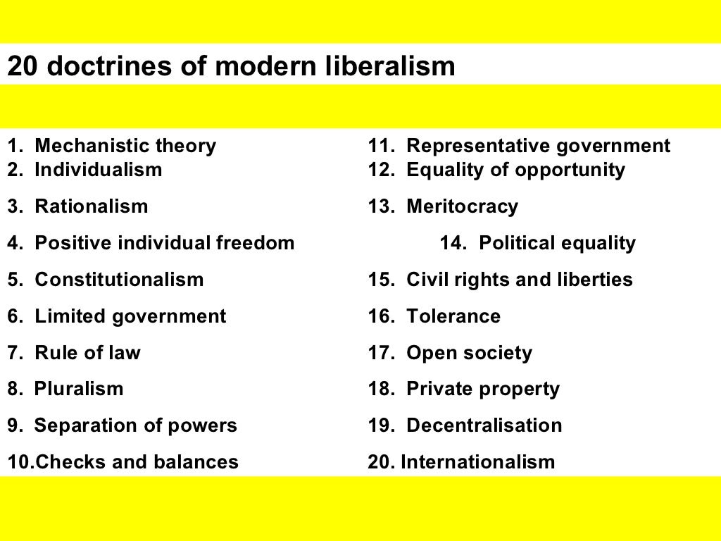 overview of liberalism 2009