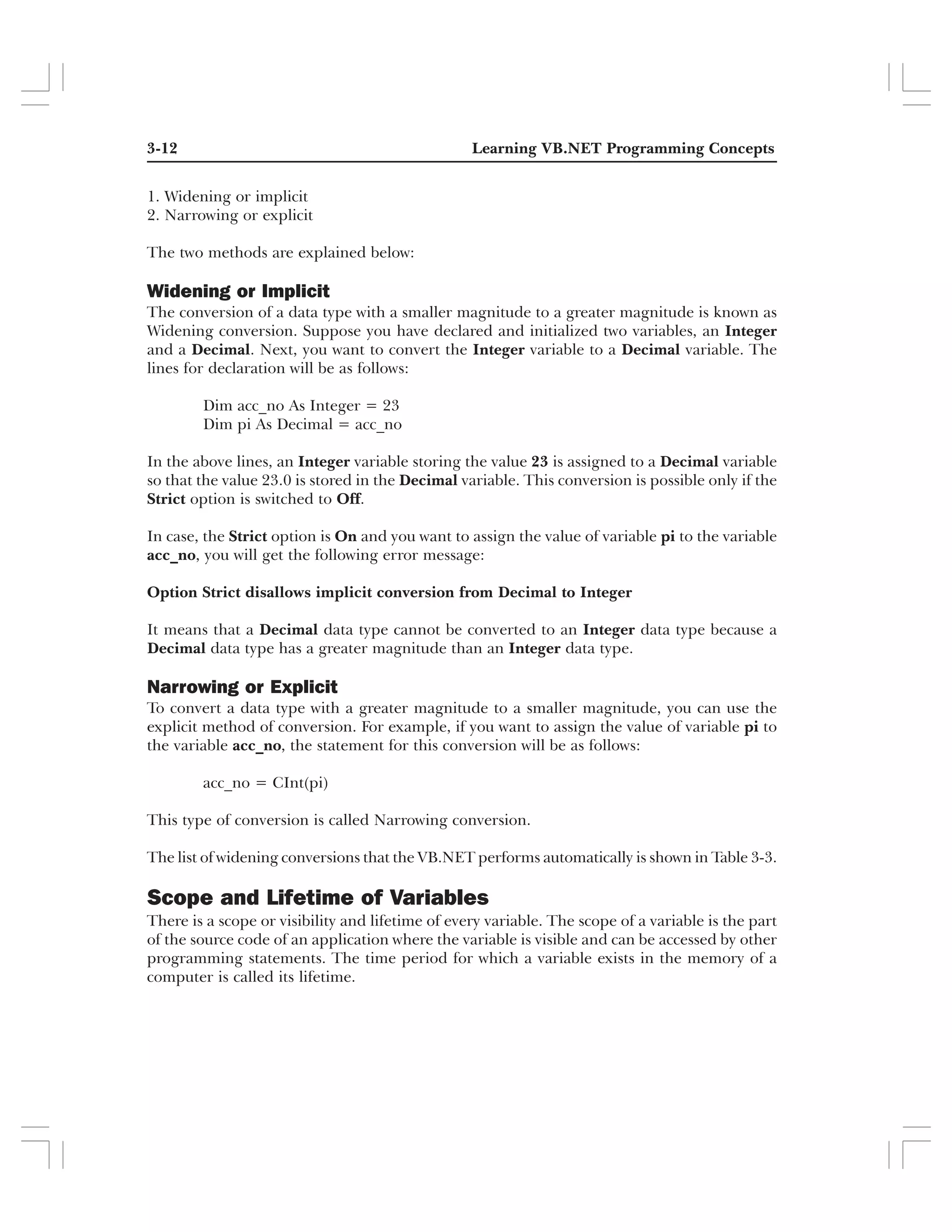 Learning VB.NET Programming Concepts