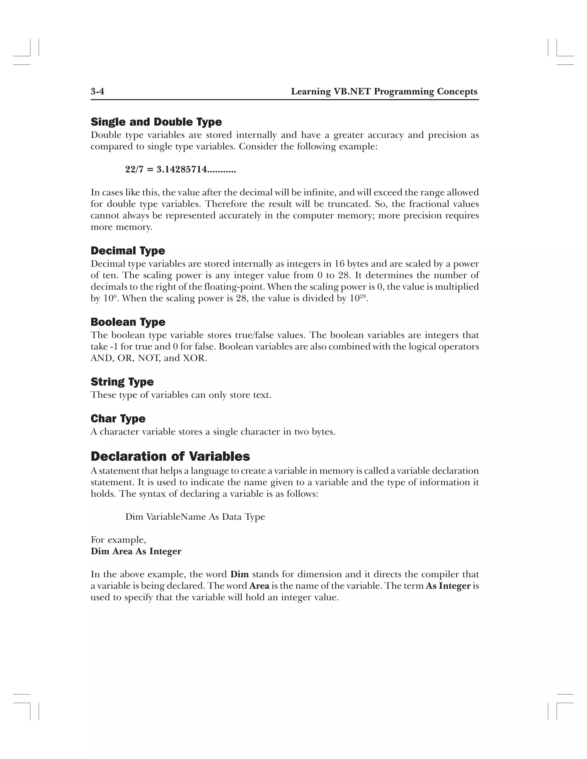 Learning VB.NET Programming Concepts