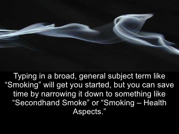 Second hand smoke research paper