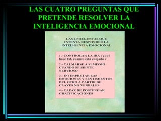 LAS CUATRO PREGUNTAS QUE PRETENDE RESOLVER LA INTELIGENCIA EMOCIONAL 