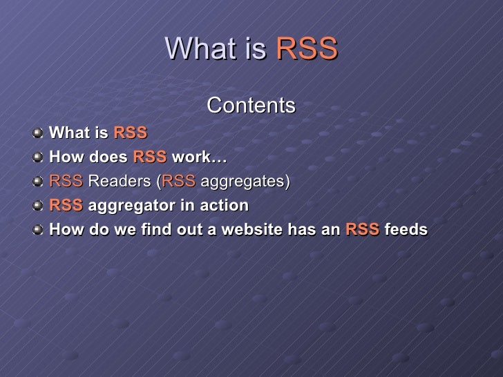 What Is RSS