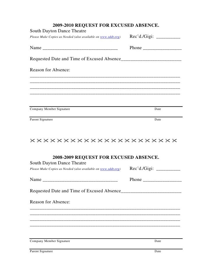 c documents and settings christie my documents sddt excused absence absence form