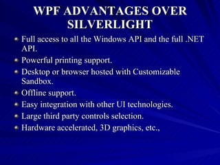 Silverlight vs WPF | PPT