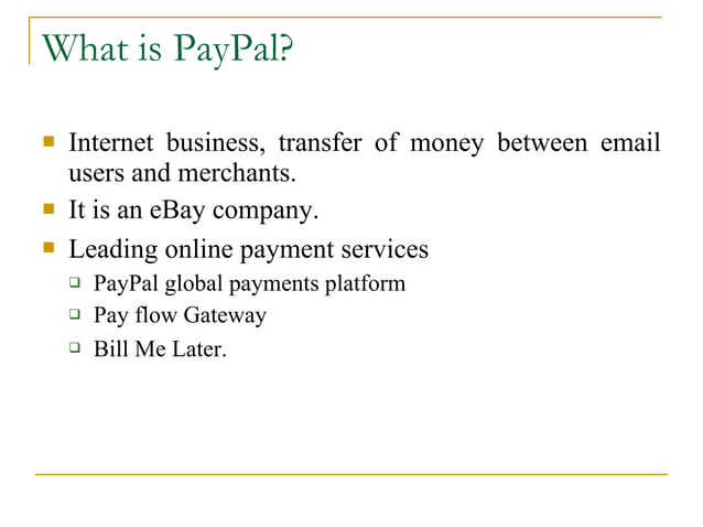 PayPal Presentation PPT
