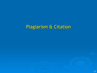Plagiarism & Citation 