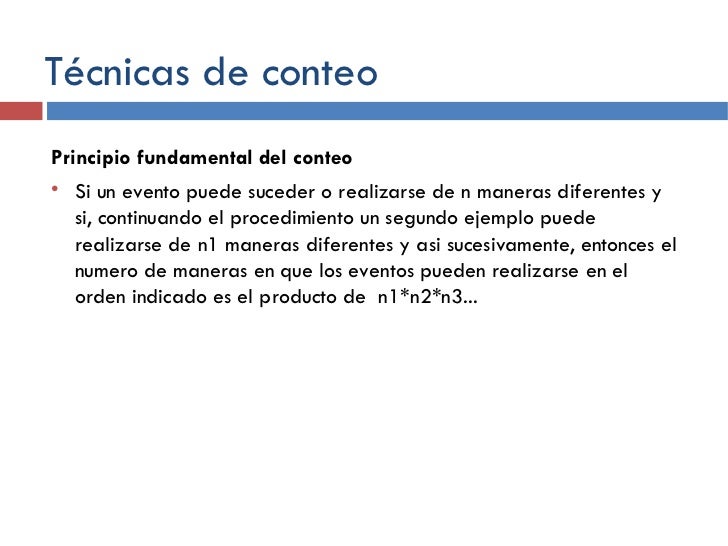 Tecnicas de conteo