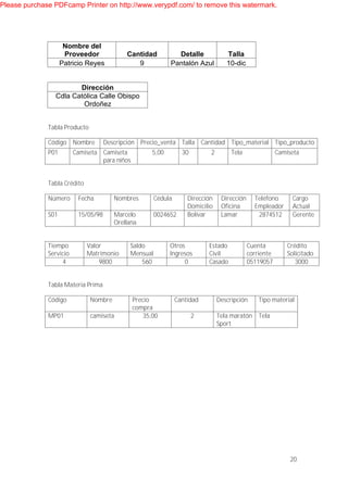 PROYECTO DE BASE DE DATOS