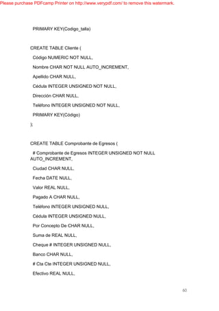 PROYECTO DE BASE DE DATOS