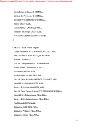 PROYECTO DE BASE DE DATOS