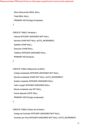 PROYECTO DE BASE DE DATOS