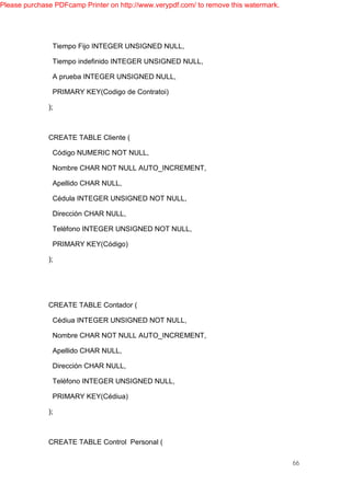 PROYECTO DE BASE DE DATOS