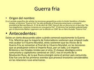 capitalismo, socialismo y la guerra fria
