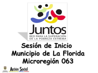 Sesión de Inicio
Municipio de La Florida
   Microregión 063
 