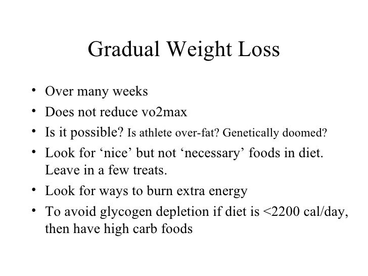Gradual Weight Loss