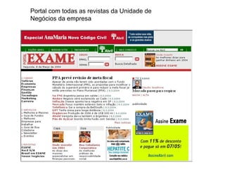 Portal com todas as revistas da Unidade de Negócios da empresa 