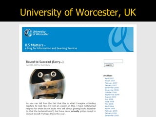 University of Worcester, UK 