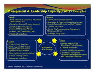 Capacity Development Public Financial Management