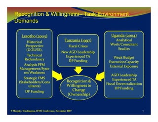Capacity Development Public Financial Management