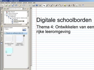 Digitale schoolborden Thema 4: Ontwikkelen van een rijke leeromgeving 