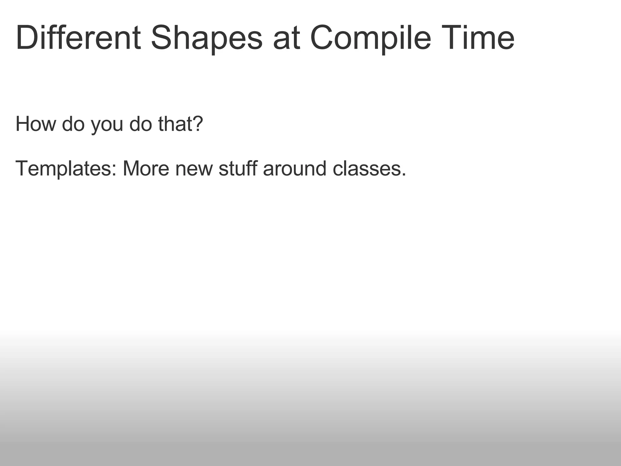 Classes and Inheritance
