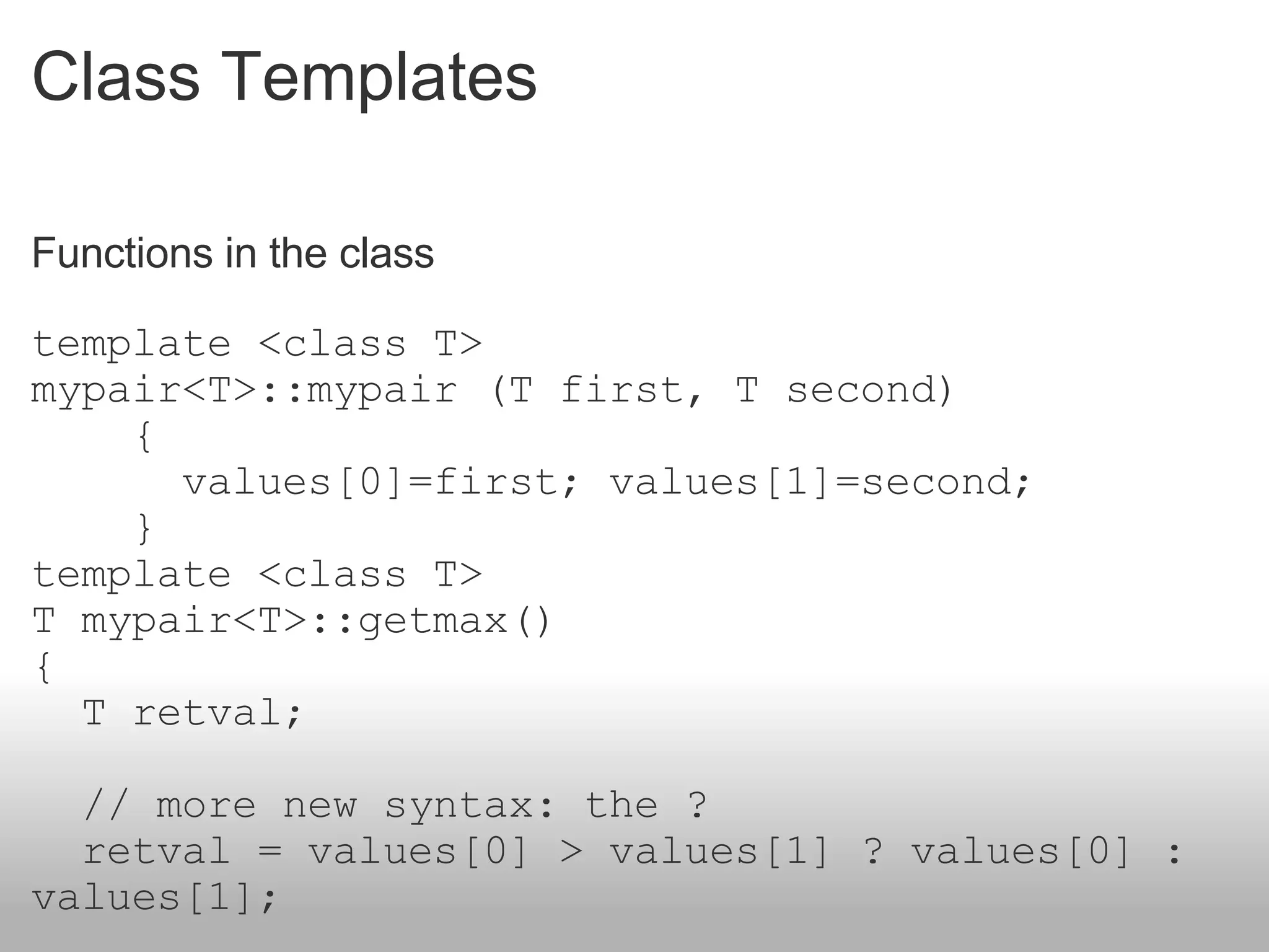Classes and Inheritance