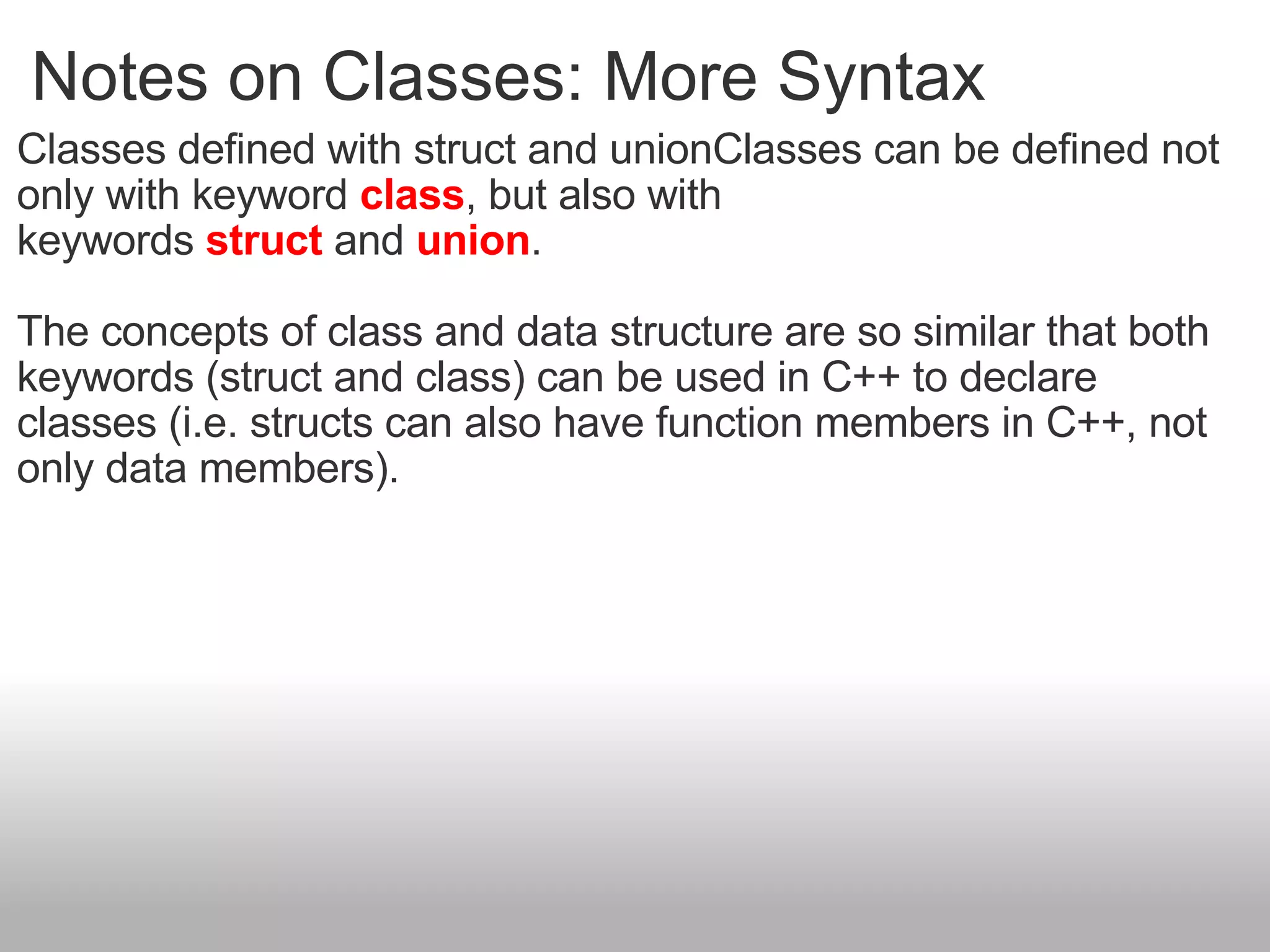 Classes and Inheritance