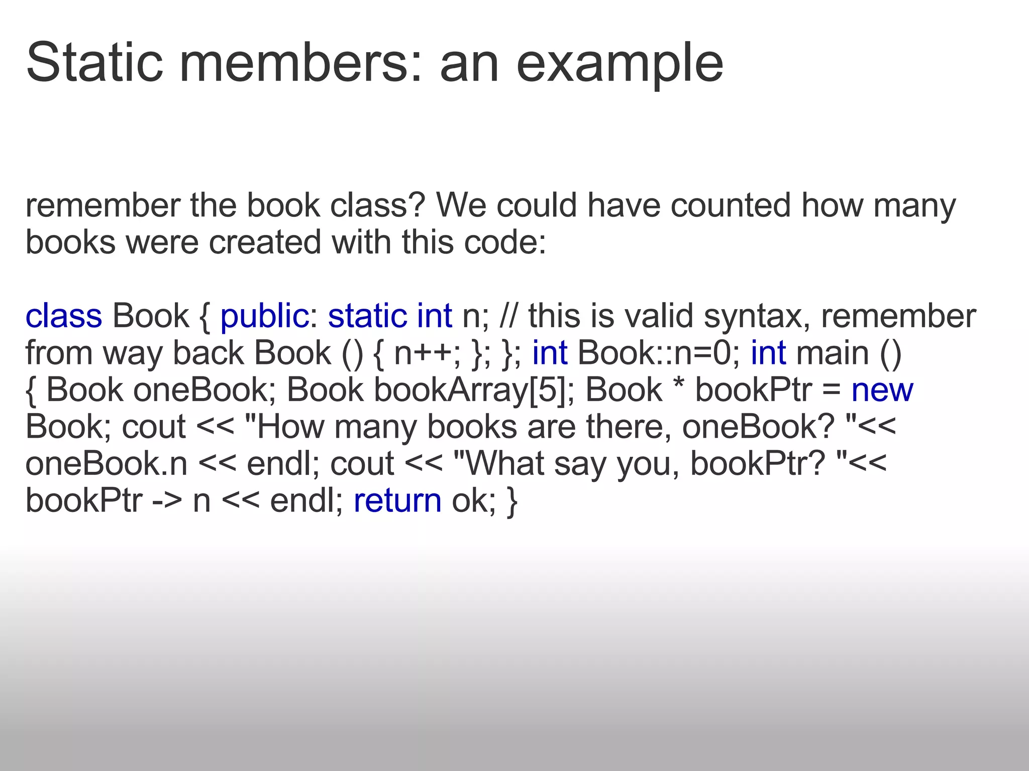 Classes and Inheritance
