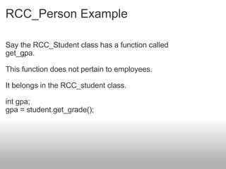 Classes and Inheritance