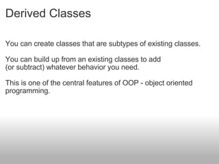 Classes and Inheritance