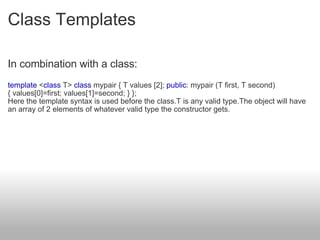 Classes and Inheritance