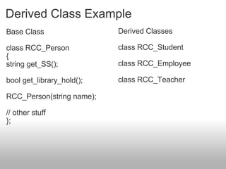 Classes and Inheritance
