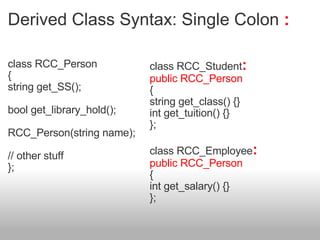 Classes and Inheritance