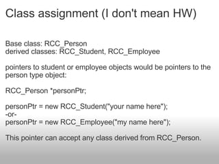 Classes and Inheritance
