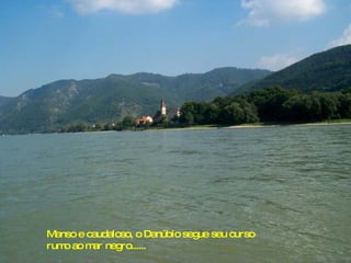 Manso e caudaloso, o Danúbio segue seu curso rumo ao mar negro...... 