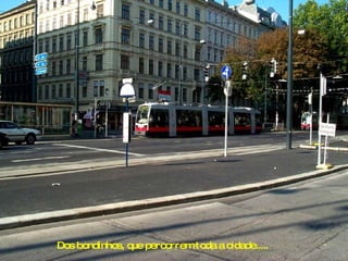 Dos bondinhos, que percorrem toda a cidade..... 