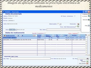 Imagem da aplicação utilizada na prescrição electrónica de medicamentos 