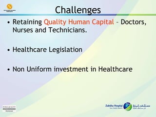 Challenges Retaining  Quality Human Capital  – Doctors, Nurses and Technicians. Healthcare Legislation Non Uniform investment in Healthcare 