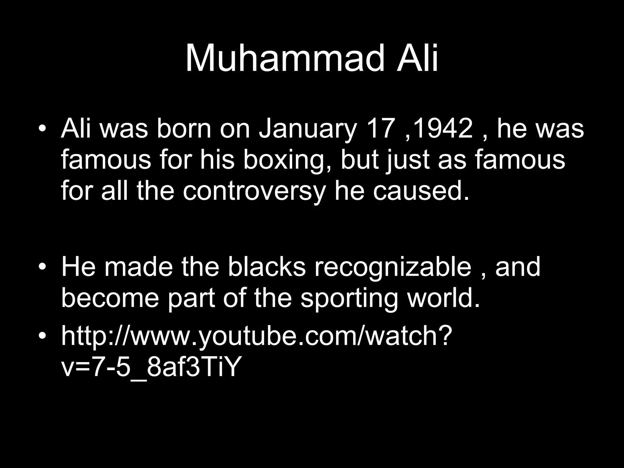 Muhammad Ali by Olivia | PPT