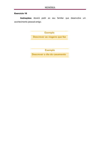 Exercícios de estimulação - Alzheimer