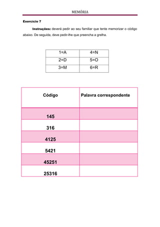 Exercícios de Estmulação