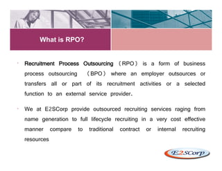 RPO - Recruitment Process Outsourcing