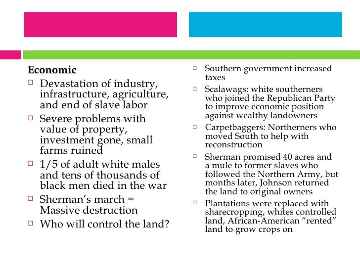 Reconstruction and it Effects