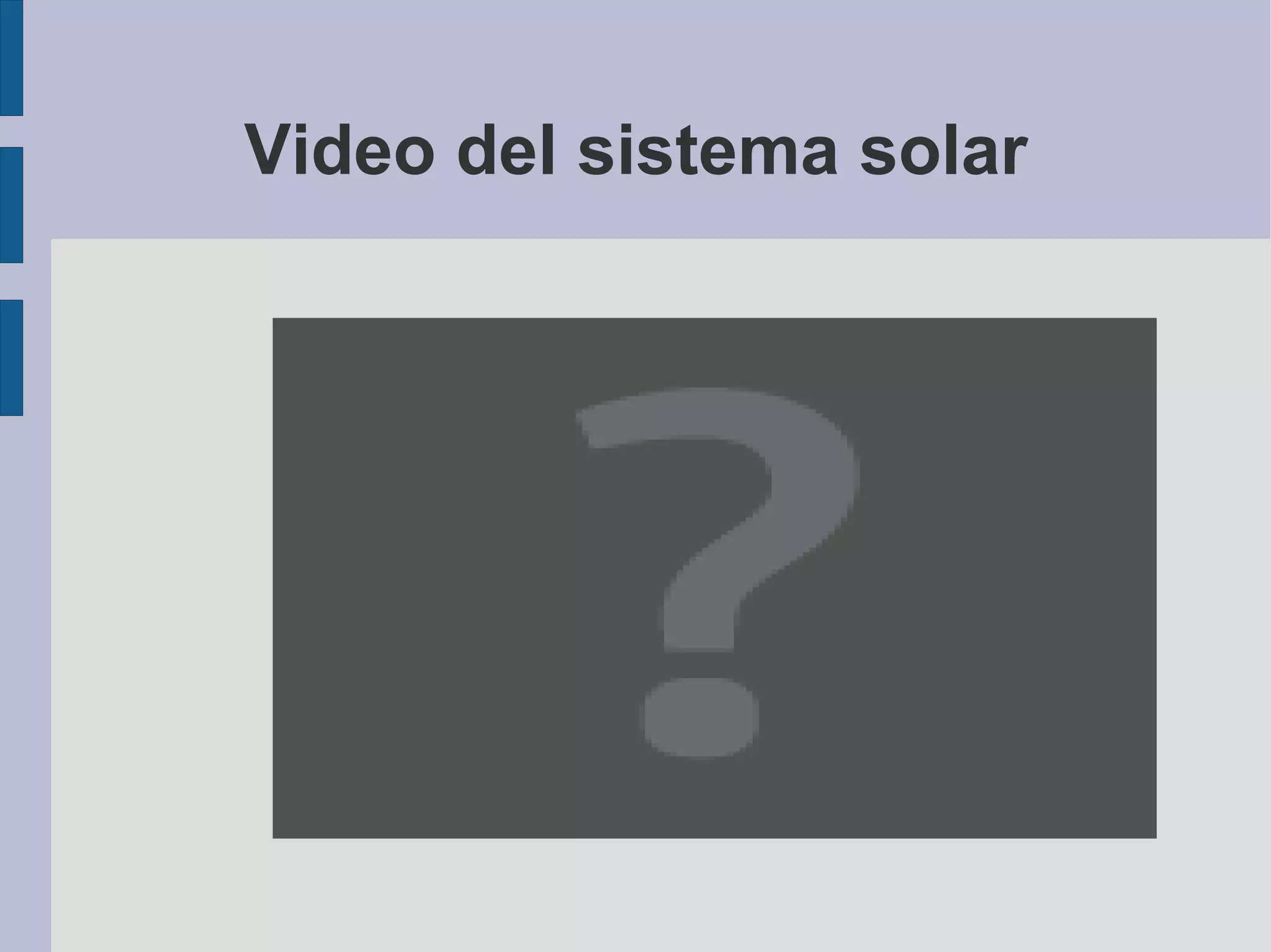 Video del sistema solar 