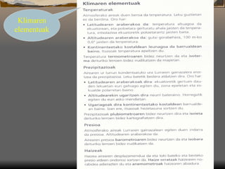 Klimaren elementuak 