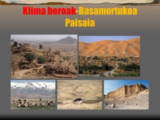 Klima beroak -Basamortukoa Paisaia 