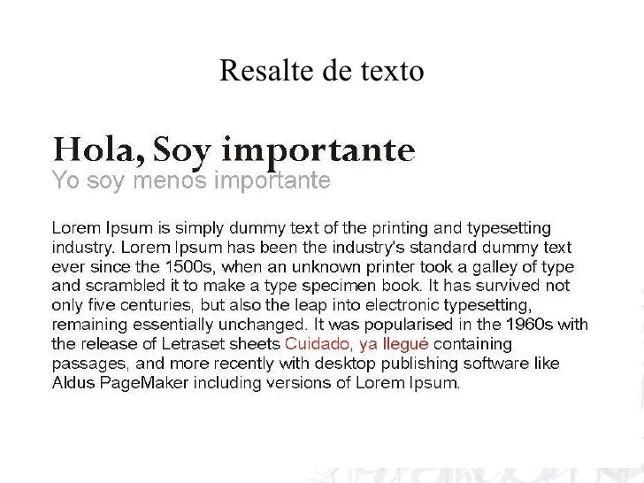 El Bloque De Texto