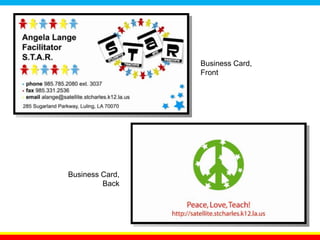 Business Card, FrontBusiness Card, Back