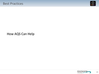 How AQS Can Help Best Practices 