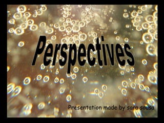Presentation made by sara sousa Perspectives 
